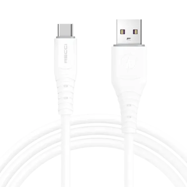 کابل شارژ سیلیکونی USB به تایپ سی RECCI مدل RTC-P09C