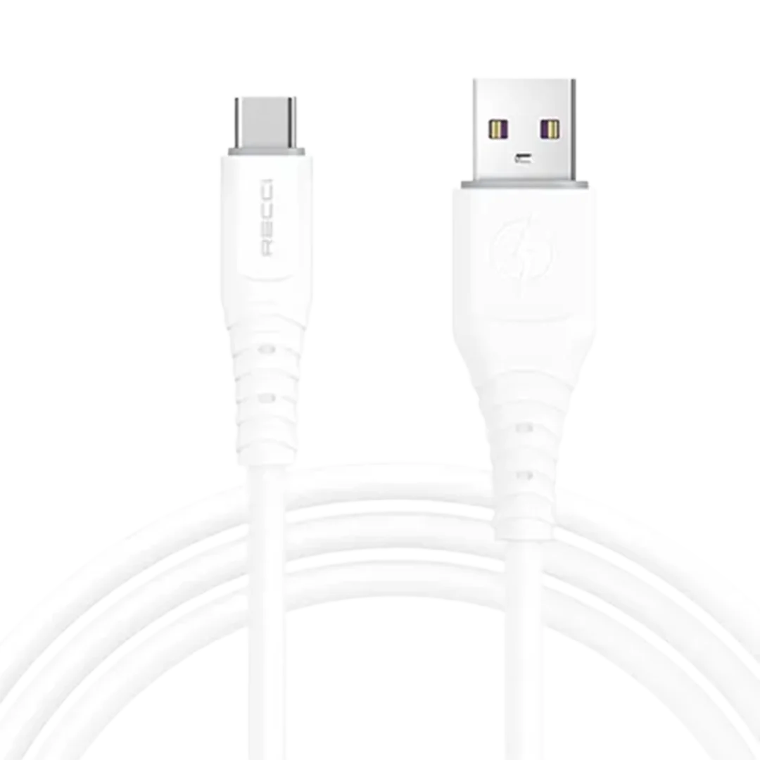 کابل شارژ سیلیکونی USB به تایپ سی RECCI مدل RTC-P09C