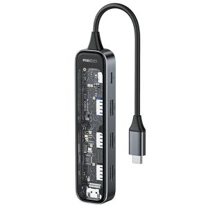 هاب 5 پورت رسی مدل RH20 – تایپ سی به Type-C, HDMI, USB3.0, USB2.0