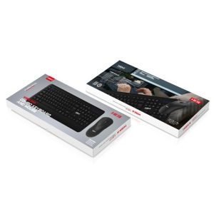 کیبورد و موس بی‌سیم ۱۰۴ کلید هیسکا مدل H-MK15W