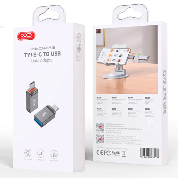 تبدیل OTG ایکس او USB به USB-C مدل XO-NB281B
