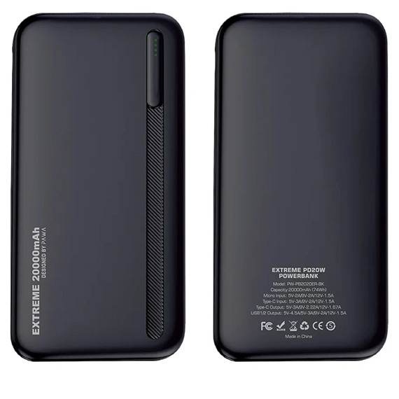 پاوربانک 20000 میلی آمپر پاوا مدل Extreme PD20W
