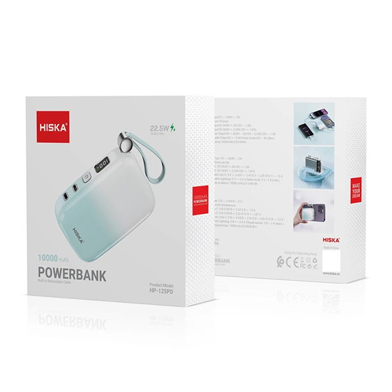 پاوربانک 10000 میلی آمپر هیسکا مدل HP-125PD
