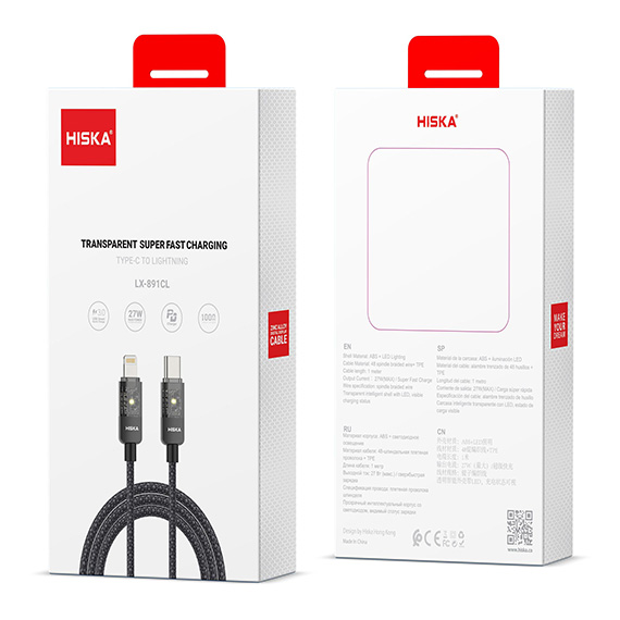 کابل USB-C به Lightning هیسکا مدل LX-891CL