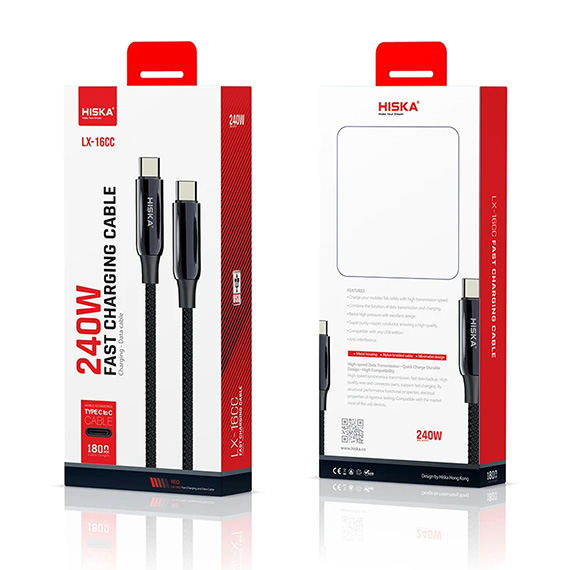 کابل USB-C به USB-C هیسکا مدل LX-16CC