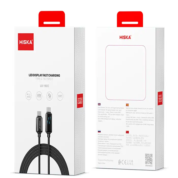 کابل USB-C به USB-C هیسکا مدل LX-19CC