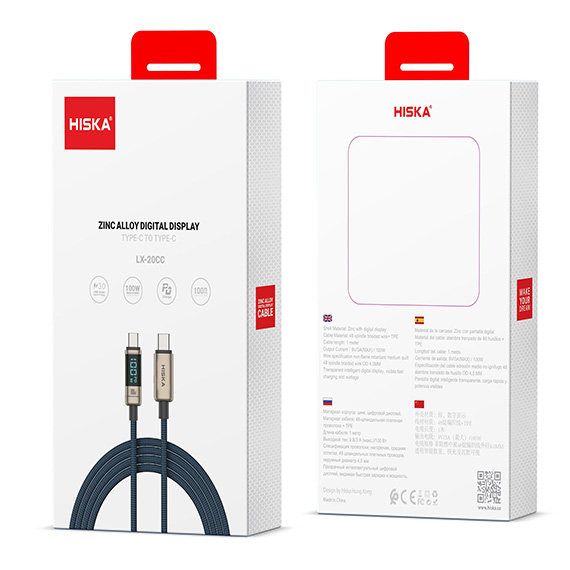 کابل USB-C به USB-C هیسکا مدل LX-20CC