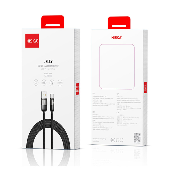 کابل USB به USB-C هیسکا مدل LX-901AC