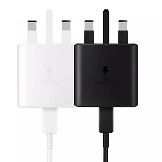 شارژر سامسونگ 45 وات 3 پین مدل EP-TA845 به همراه کابل تبدیل USB-C (های کپی)