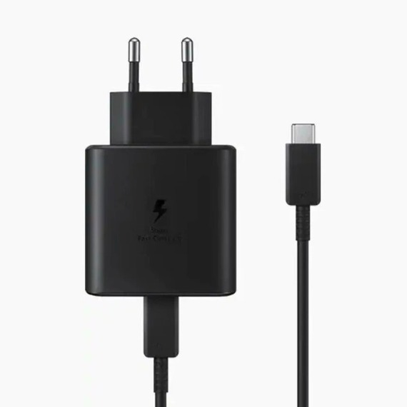 شارژر سامسونگ 45 وات 2 پین مدل EP-T4510 به همراه کابل تبدیل USB-C (های کپی)