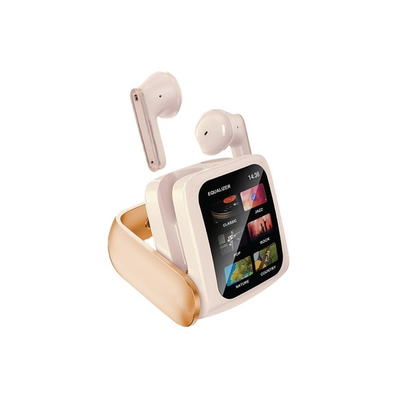GNSDEARBUDBG Green Lion Smart Display Earbuds Beige