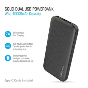 پاوربانک 10000 میلی آمپر پاوا مدل Solid Dual