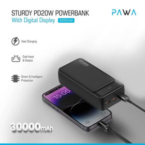 پاوربانک 30000 میلی آمپر پاوا مدل Sturdy PD20W