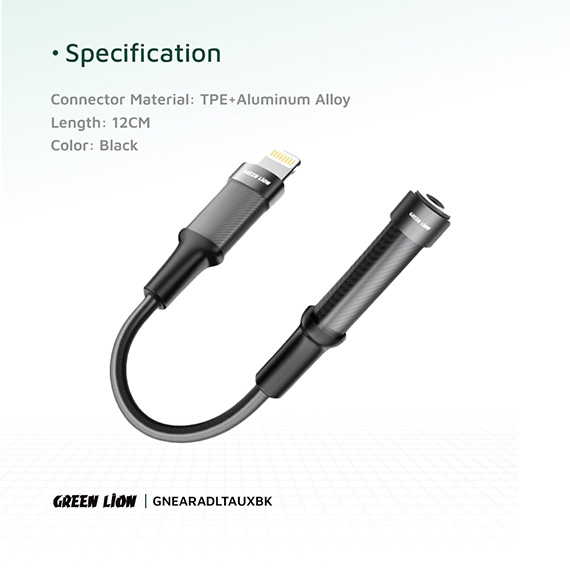 کابل Lightning به AUX گرین لاین مدل GNEARADLTAUX