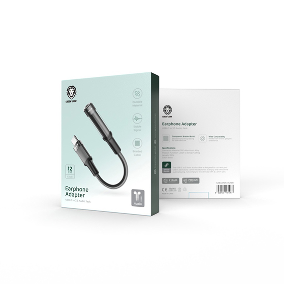 کابل Type-C به AUX گرین لاین مدل GNEARADCTAUX