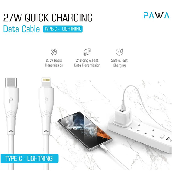 کابل USB-C به Lightning پاوا مدل PW-12PVCCTOL