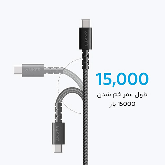 کابل USB به USB-C انکر مدل Powerline Select Plus A8023 طول 2 متر