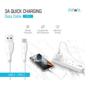 کابل USB به USB-C پاوا Quick Charging 3A طول 1.2 متر