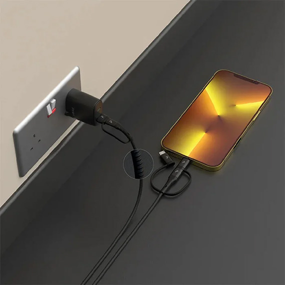 کابل شارژ چند سر پاوا مدل PW-12BDAIN1