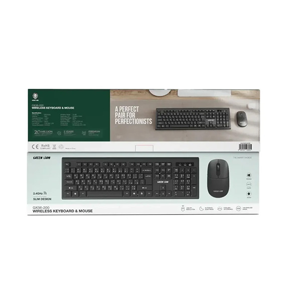 کیبورد و ماوس بی سیم گرین لاین مدل GKM-200