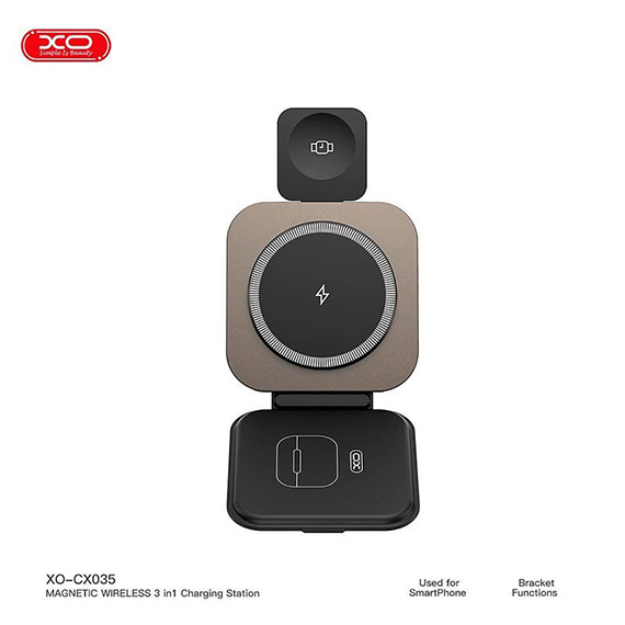 شارژر وایرلس 21 وات 3 کاره ایکس او مدل XO-CX035
