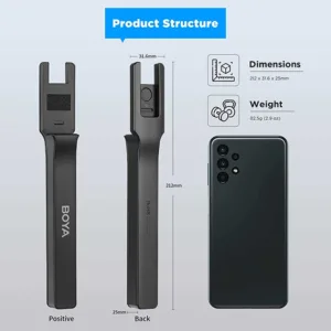 دسته نگهدارنده میکروفون بی‌سیم بویا مدل BY-XM6-HM