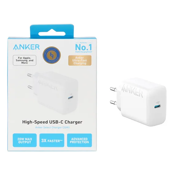 شارژر دیواری 20 وات انکر مدل Select Charger A2347