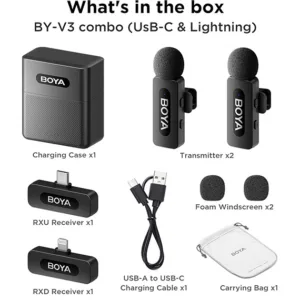 میکروفون یقه ای بی سیم بویا مدل BY-V3 Combo