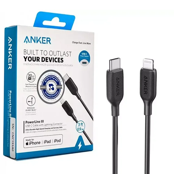 کابل USB-C به Lightning انکر مدل A8832H11