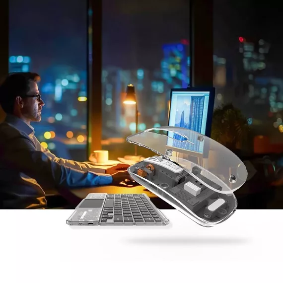 ماوس و کیبورد بی سیم گرین لاین مدل Transparent Duo