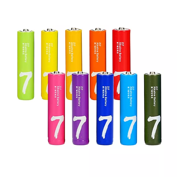 پک 40 تایی باتری رنگین کمانی نیم قلمی شیائومی مدل ZI7 LR03