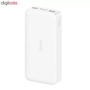 پاوربانک 18 وات شیائومی مدل Redmi ظرفیت 20000 میلی آمپرساعت به همراه کابل تبدیل microUSB