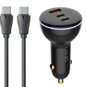 شارژر فندکی 160 وات الدینیو مدل ‌C102 به همراه کابل usb-C