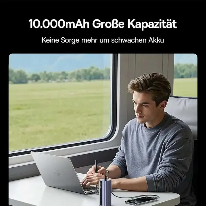 پاوربانک 145 وات بیسوس مدل EnerGeek GR11 ظرفیت 10000 میلیآمپرساعت
