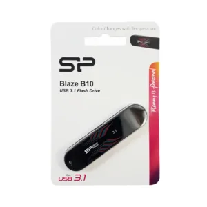 فلش مموری 256 گیگابایت سیلیکون پاور مدل Blaze B10 با مقاومت در برابر گرد و غبار و تغییر رنگ خطوط بدنه در دمای بالاتر از 31 درجه، سازگار با USB 3.0، 2.0 و 1.1