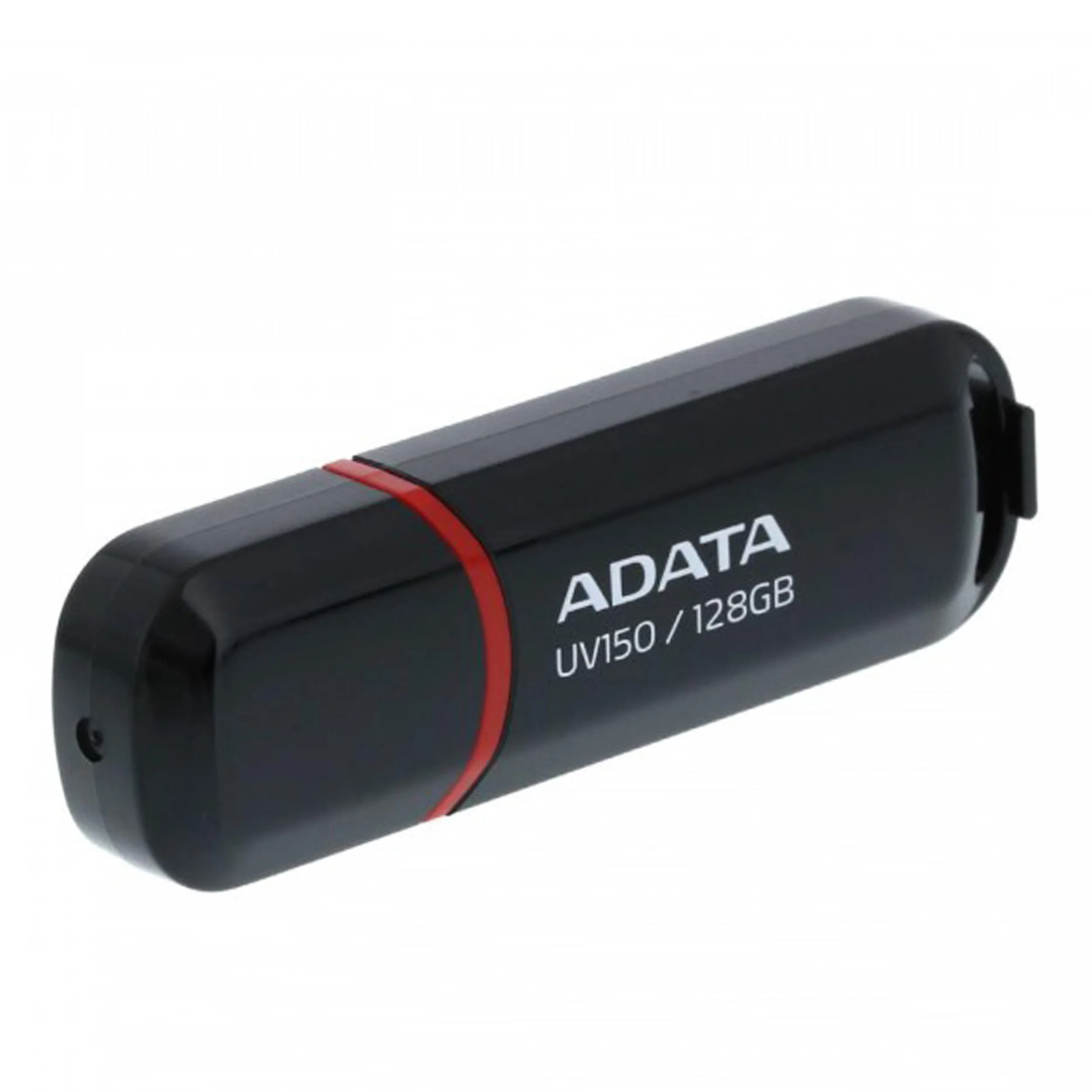 فلش مموری ای دیتا مدل UV150 ظرفیت 128 گیگابایت با رابط USB 3.2 Gen1 و پشتیبانی از انواع سیستمعامل، طراحی درپوشدار و سازگار با کامپیوتر، لپتاپ، موبایل و تلویزیون
