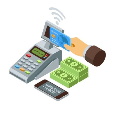 contacless payment with isometric style 23 2147676373